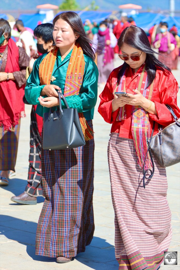 Worshippers at the Buddha Dordenma temple in Thimphu.