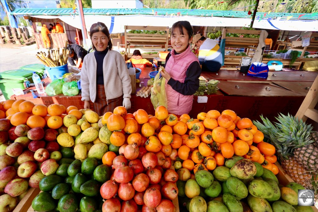 Produce market in Paro.