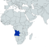 World Map Quiz: Map highlighting Angola