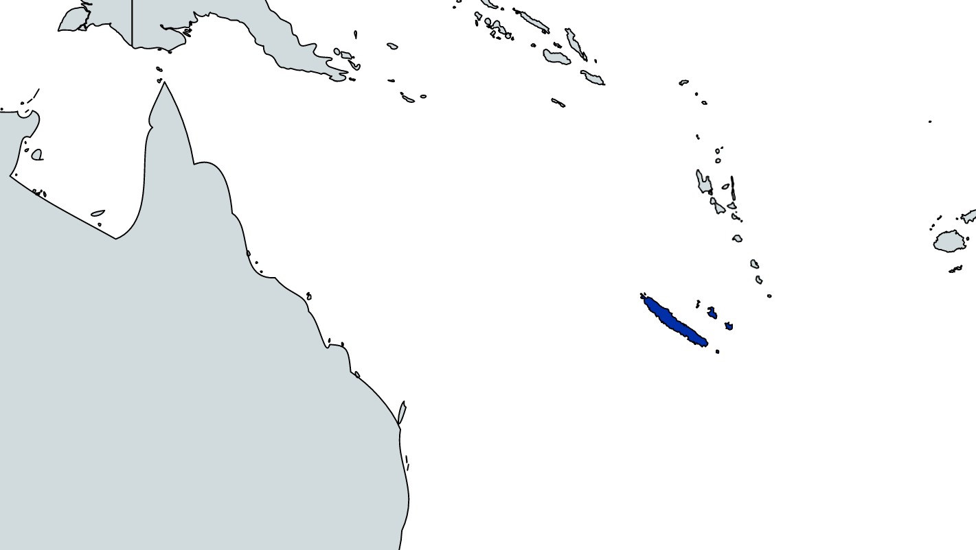 Map highlighting New Caledonia