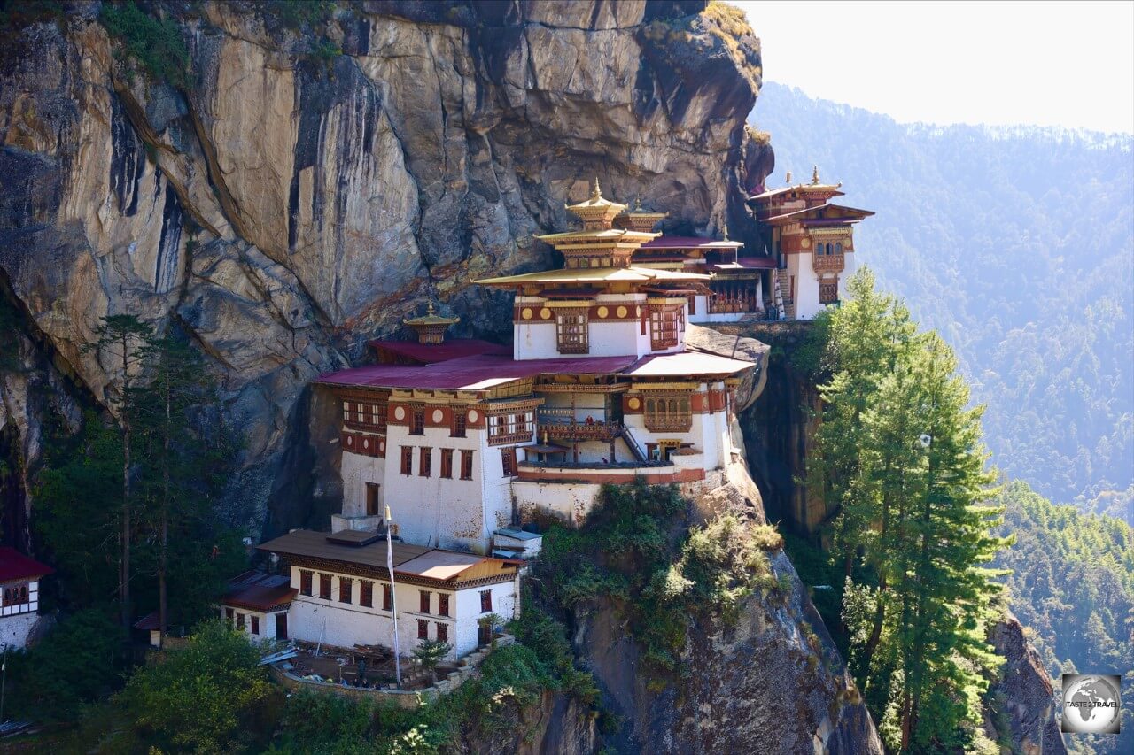 The iconic Tiger's Nest Monastery is the most popular tourist sight in Bhutan. 