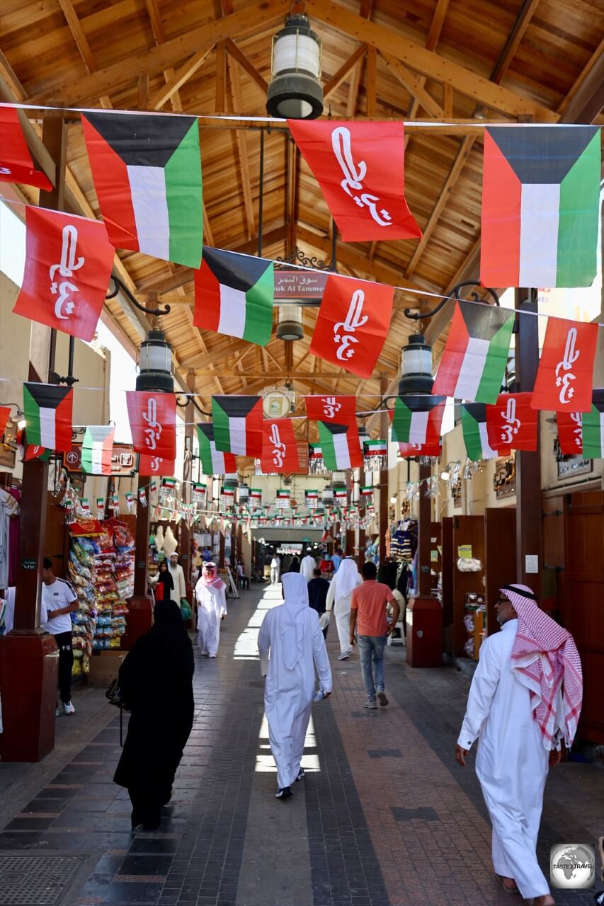 A view of bustling Souq Al-Mubarakiya, the heart of Kuwait City. 