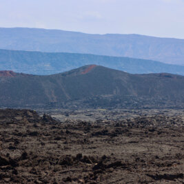 These lava flow fields near Lake Assal were created in 1978 when the Ardoukôba volcano erupted.