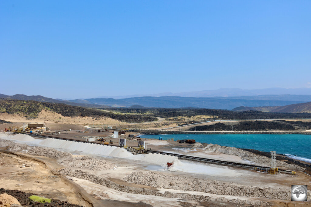 A Chinese-funded salt works near Lake Assal.