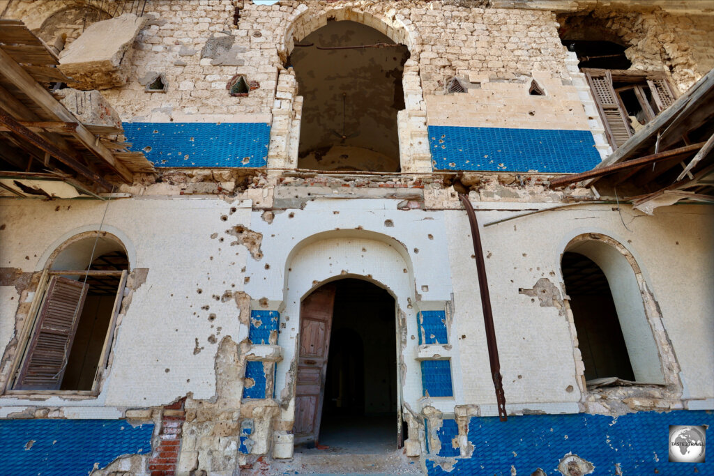 The ruins of the Imperial Palace stand at the entrance to Massawa old town.