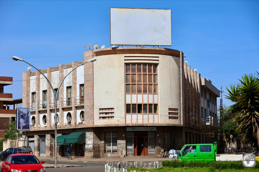 Said to resemble an old-style radio, the Art-deco Bar Zilli was built during the late stages of Italian colonial rule.