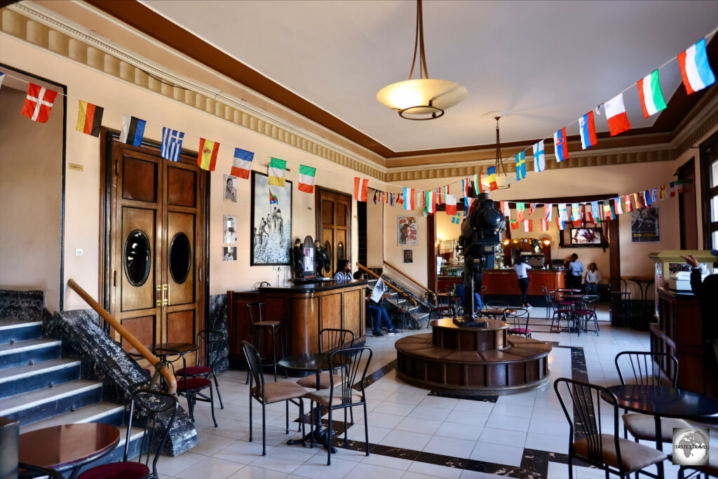 The lobby of Cinema Roma in Asmara.