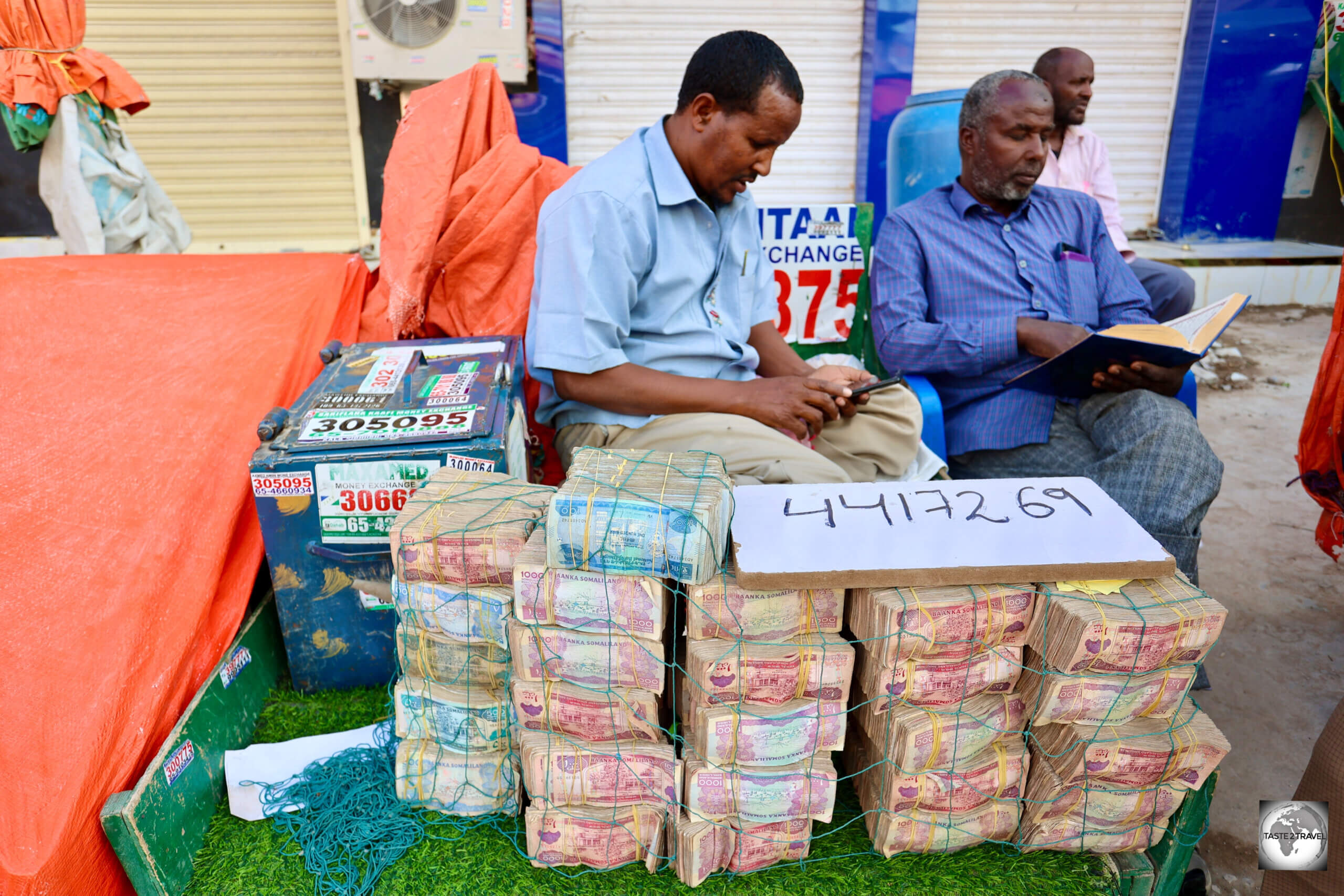 Even the money changers have abandoned cash, with all of them displaying telephone numbers where digital payments can be made.