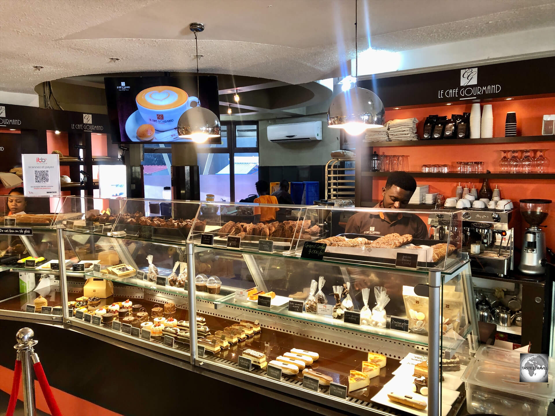 Always an impressive selection of pastries at Le Café Gourmand in Bujumbura. 