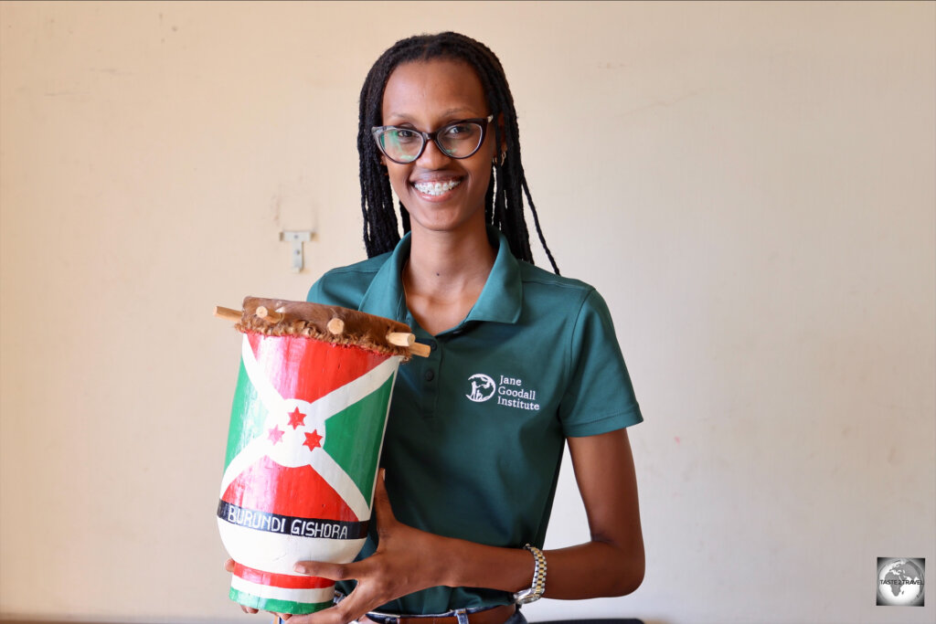 My guide in Burundi, the enthusiastic Uwimana Dative, the young CEO of Ikaze Ventures, in her office in Bujumbura..