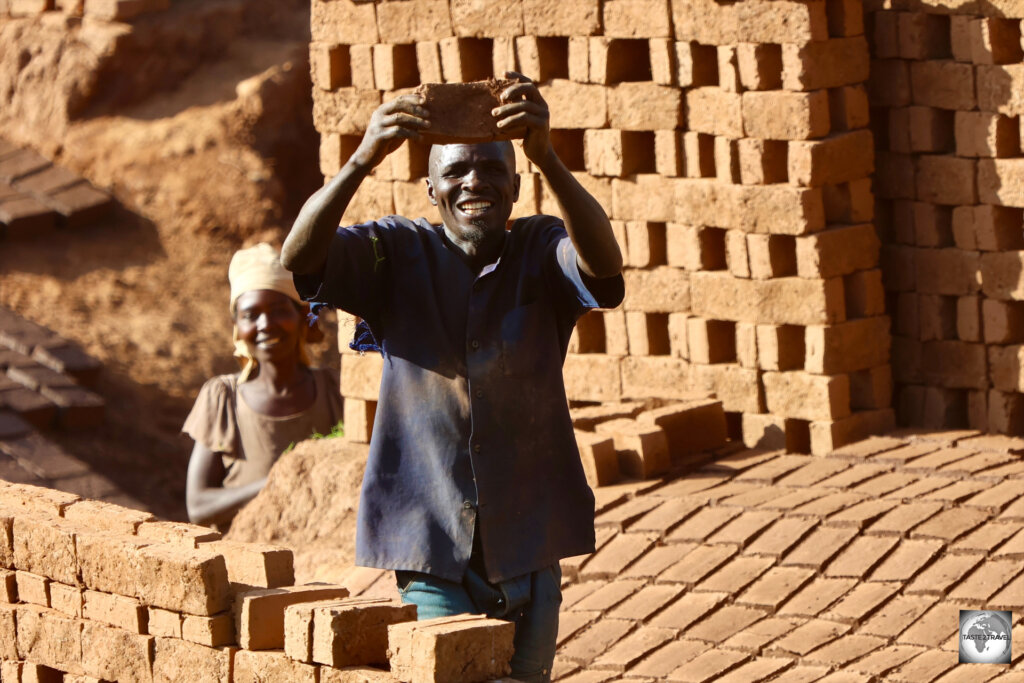 This friendly brickmaker offered me the gift of a free brick!