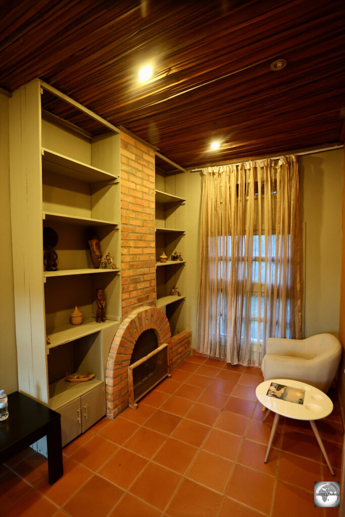 The sitting room, which was attached to my room at the Nyungwe Top View Hill Hotel.