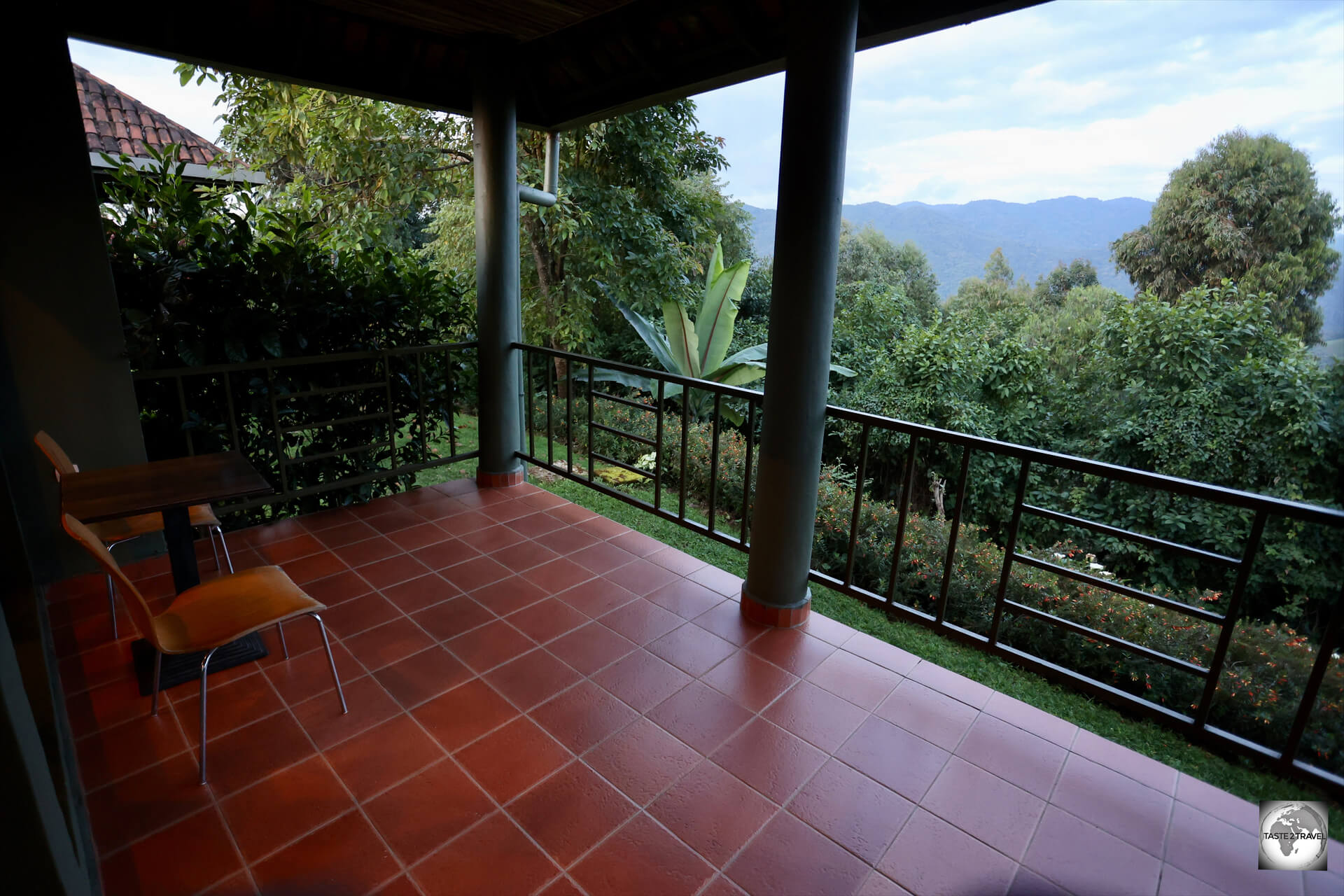 The view of the rainforest, from my balcony at the Nyungwe Top View Hill Hotel.