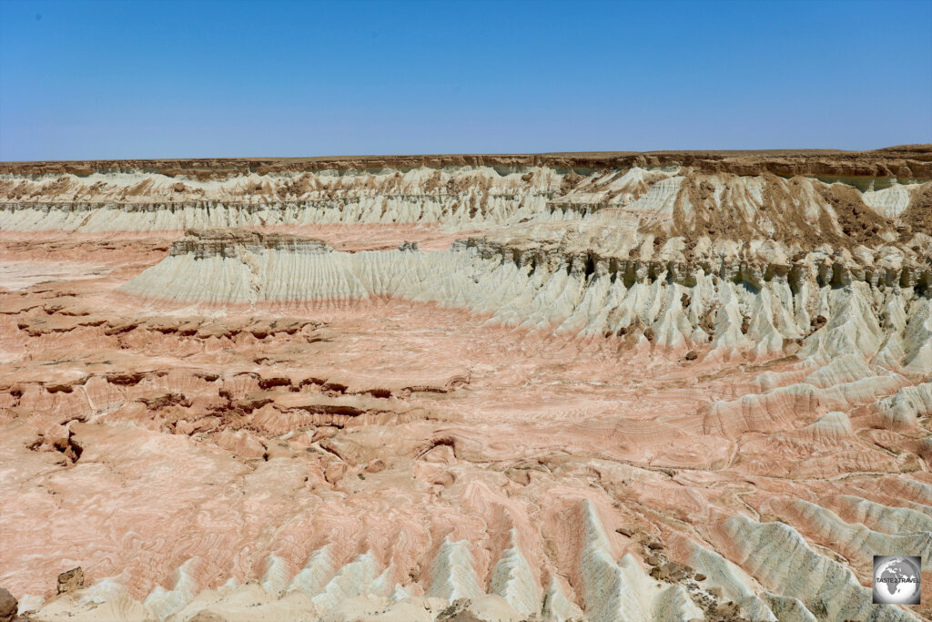 The spectacularly colourful Yangykala Canyon, Turkmenistan.