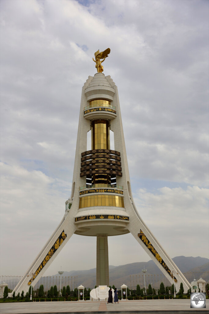 The Monument Arch of Neutrality in Ashgabat.