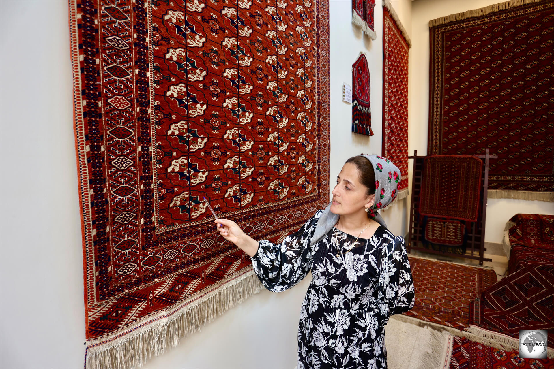 A highlight of Ashgabat was my guided tour of the Turkmen Carpet Museum. 