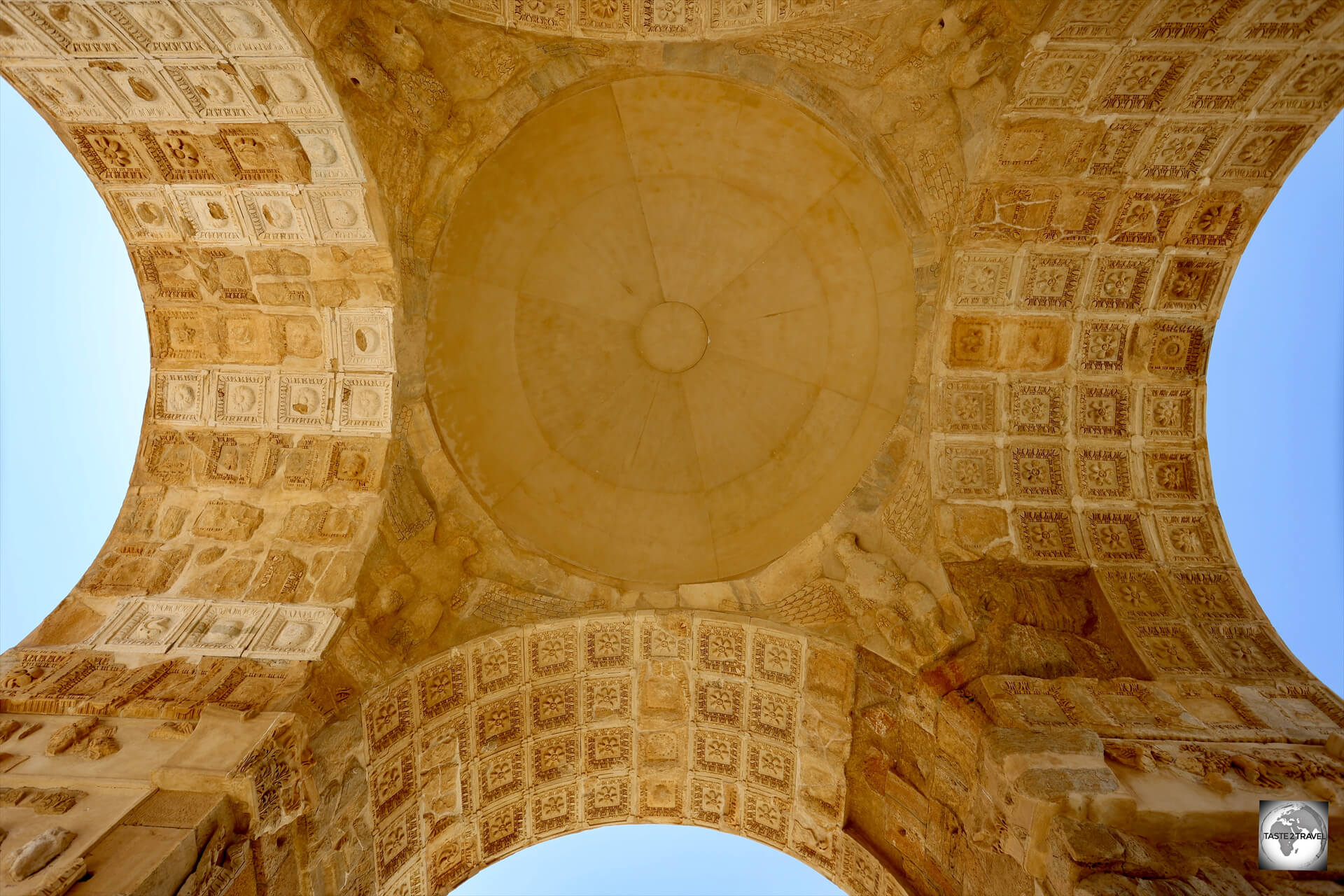 A view of the Arch of Septimius Severus at Leptis Magna. 