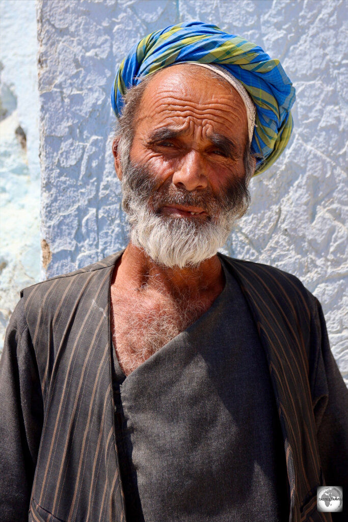 The guardian of the lone tomb at the Bala Hisar.