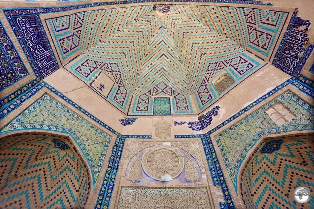 A detailed view of one of the Iwans at the Shrine of Khwaja Abdullah Ansari complex.