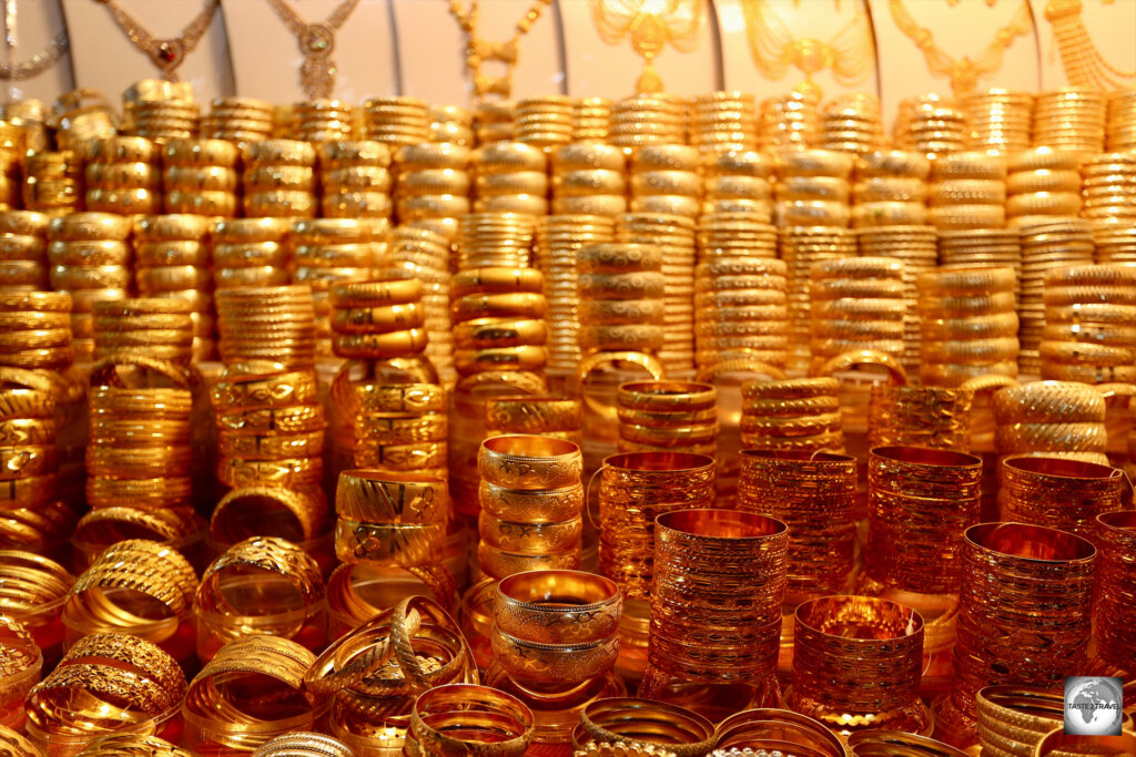 Faux-gold bangles for sale at Herat bazaar.