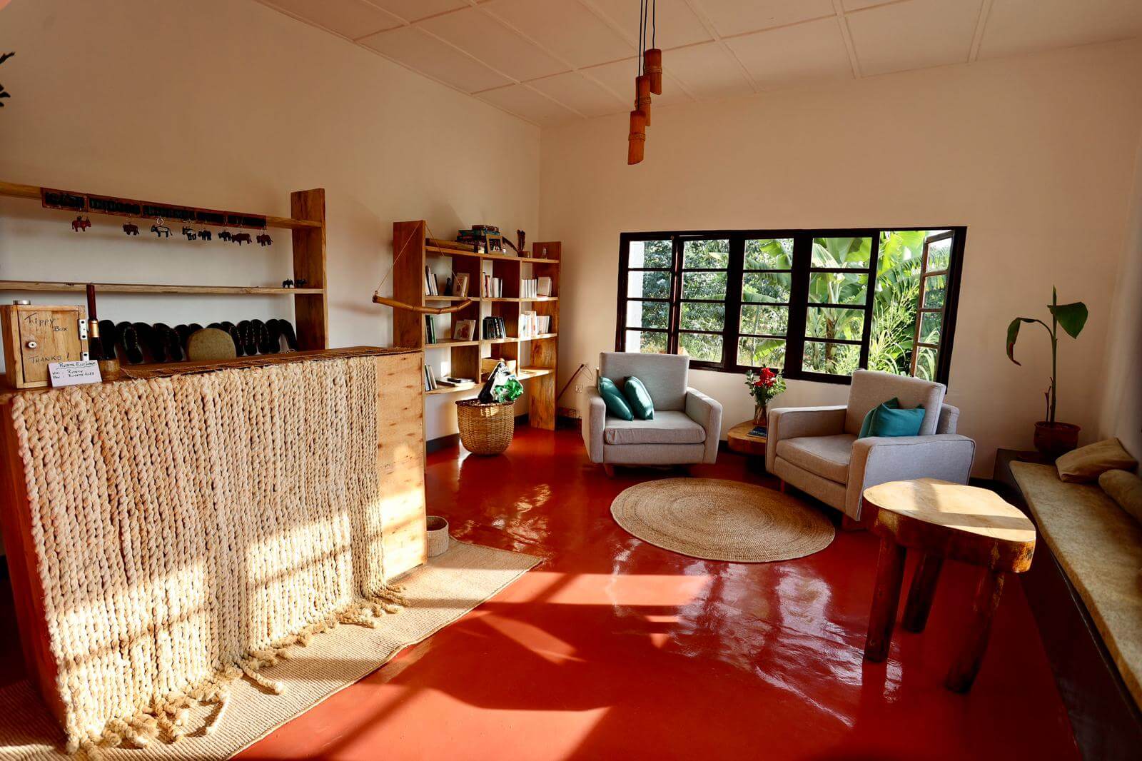 All the decorations and furniture at Rutete Eco Resort were handmade by local villagers. 