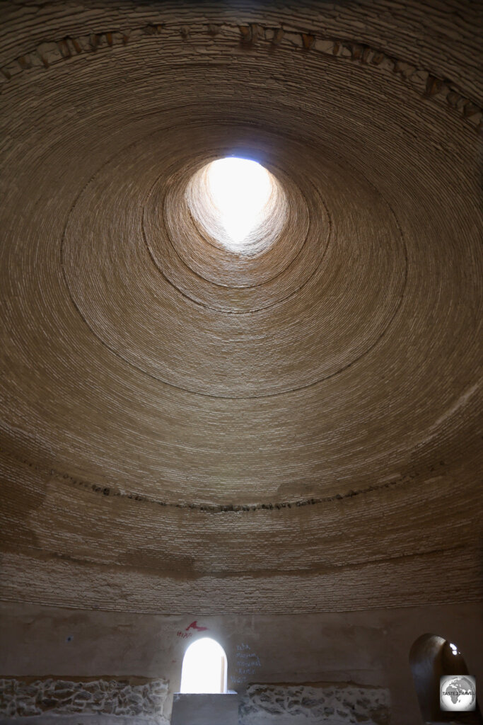 An interior view of the ancient Abarkuh ice house.