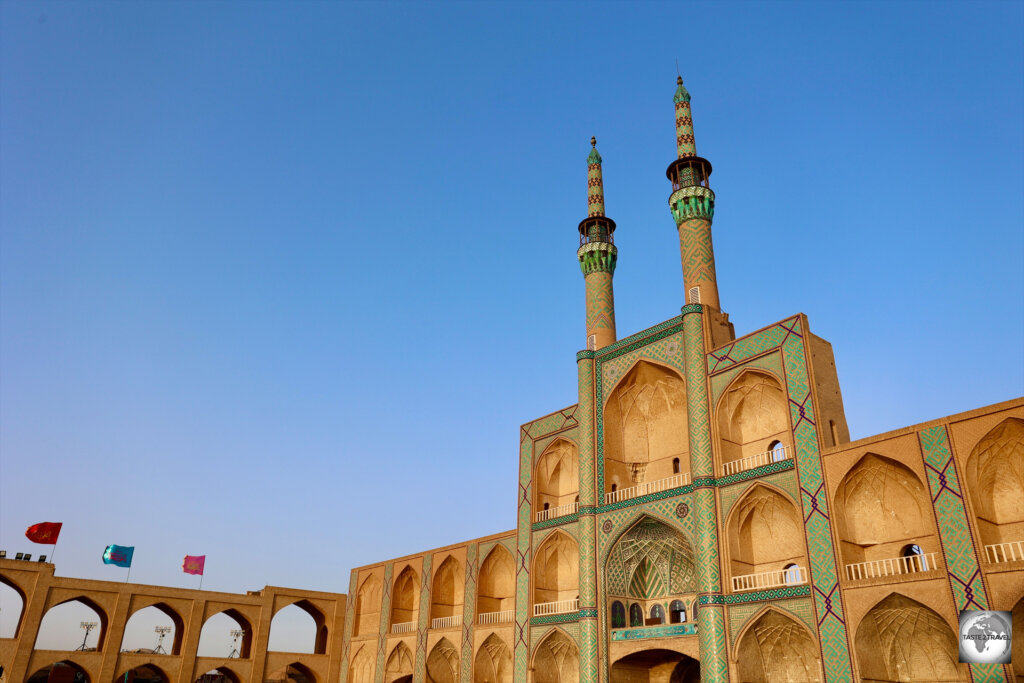 The iconic Amir Chakhmaq Complex dominates the centre of historic Yazd.