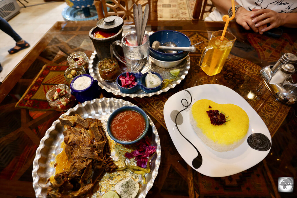 Our saffron-infused lunch at the Saffron Cottage Restaurant.