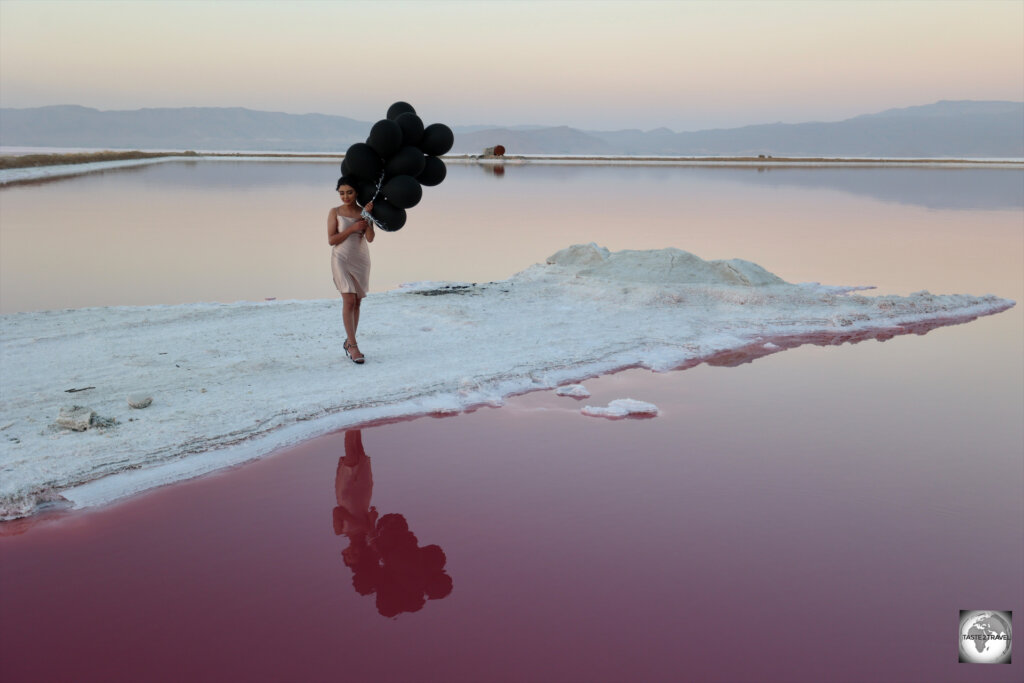 A birthday girl, participating in a photography shoot at the very surreal Maharloo Lake.