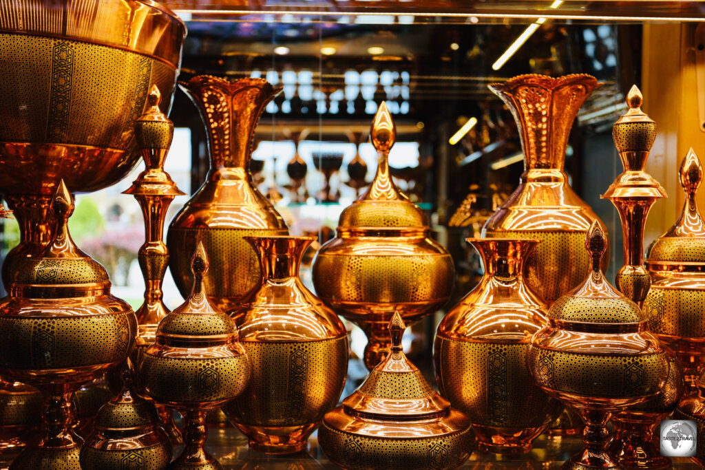 Esfahan is known for its traditional handicrafts, including the most exquisite copperware.