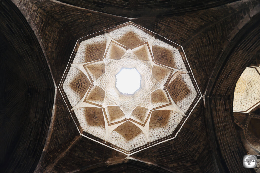 A view of one of the many smaller domes in the ancient hypostyle prayer hall.