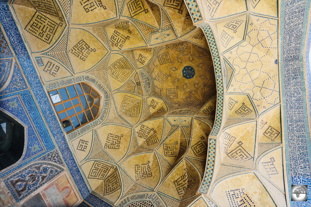 A view of one of the, opulently designed, Muqarnas, at the Jameh Mosque in Esfahan.