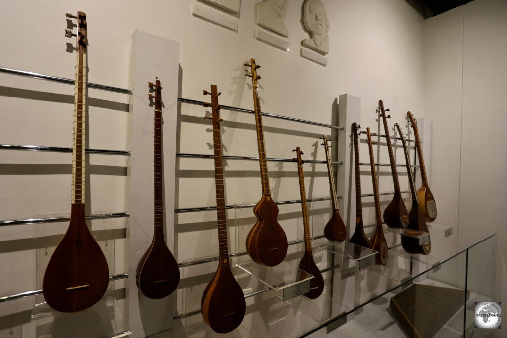 A collection of traditional Setars at the Esfahan Music Museum.