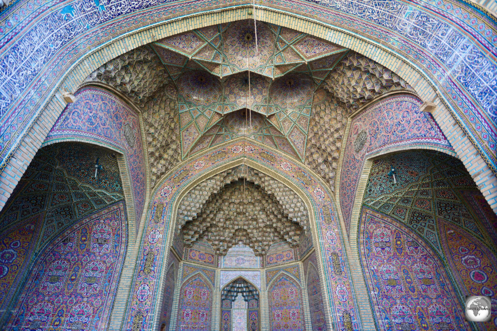 Truly resplendent mosque decoration, at the Nasir al-Mulk Mosque in Shiraz.