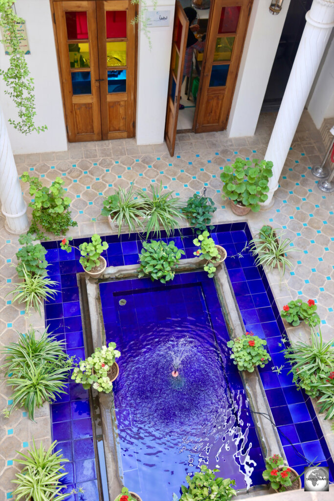 The courtyard at Keryas Traditional Hotel in Esfahan.