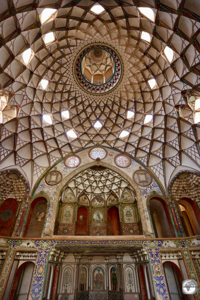 The spectacular dome, inside the Borujerdi House in Kashan.