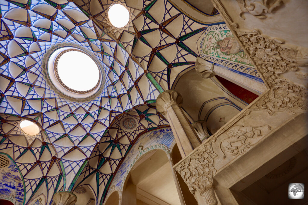 Detail of interior decorations at the Borujerdi House in Kashan.