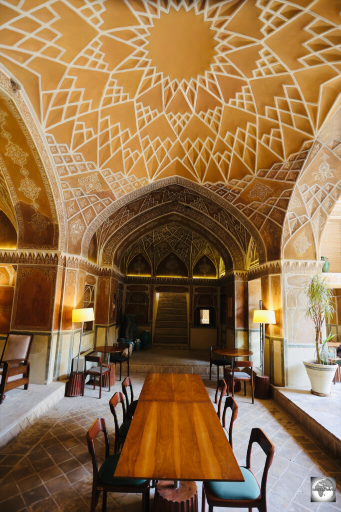 A truly inviting space - the Avgoon Café at the Ameriha Hotel in Kashan.