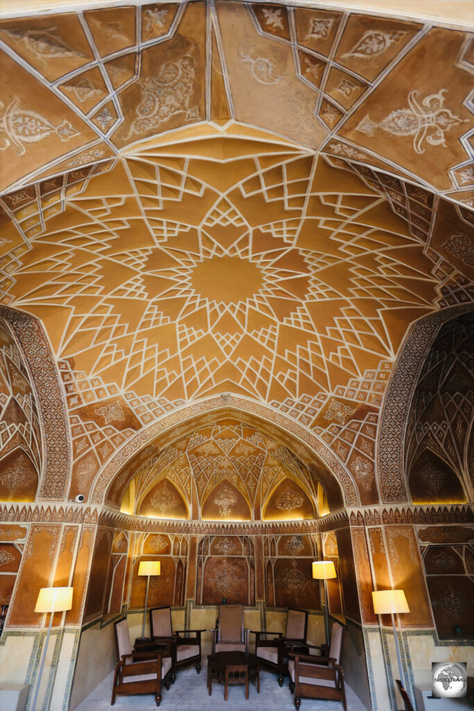 The Avgoon Café in Kashan, offers great coffee, served in a historical, opulently designed space,