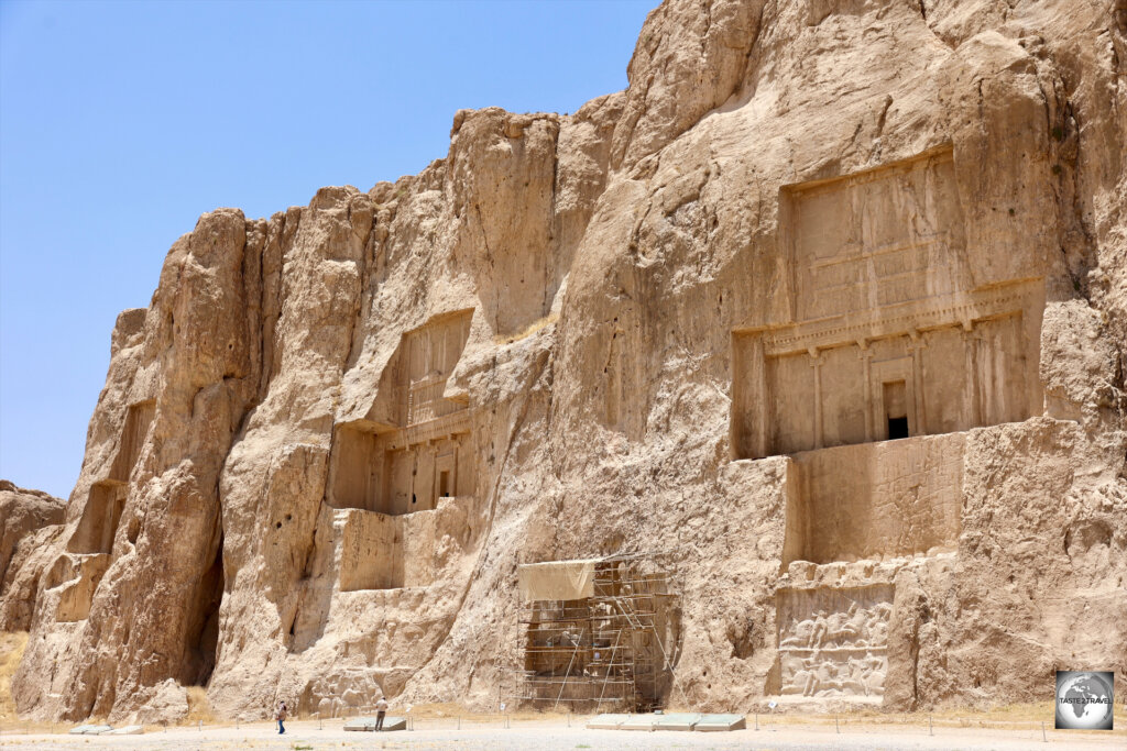 Naqsh-e Rostam is an ancient archaeological tomb site and a UNESCO World Heritage Site.