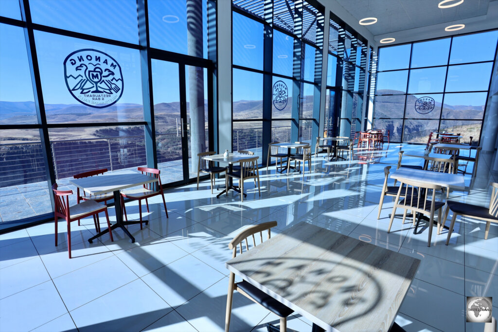 Located at the end of a rough, gravel road, the modern Manong café (and visitor's centre) offers delicious meals and panoramic views of Maletsunyane waterfall.