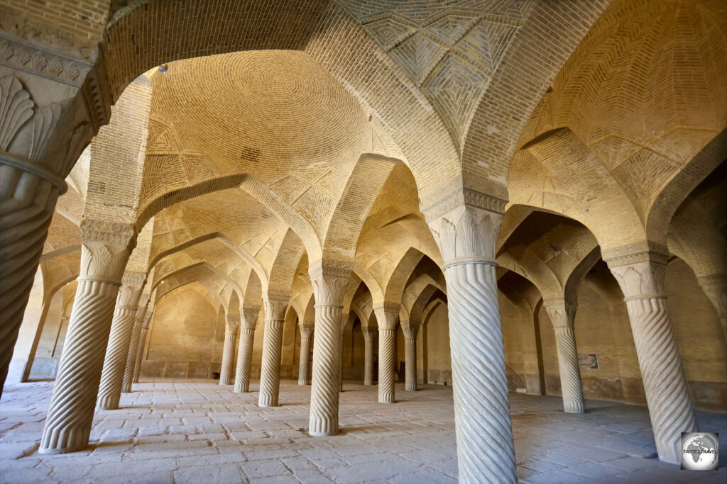 View of the interior of the Vakil Mosque.