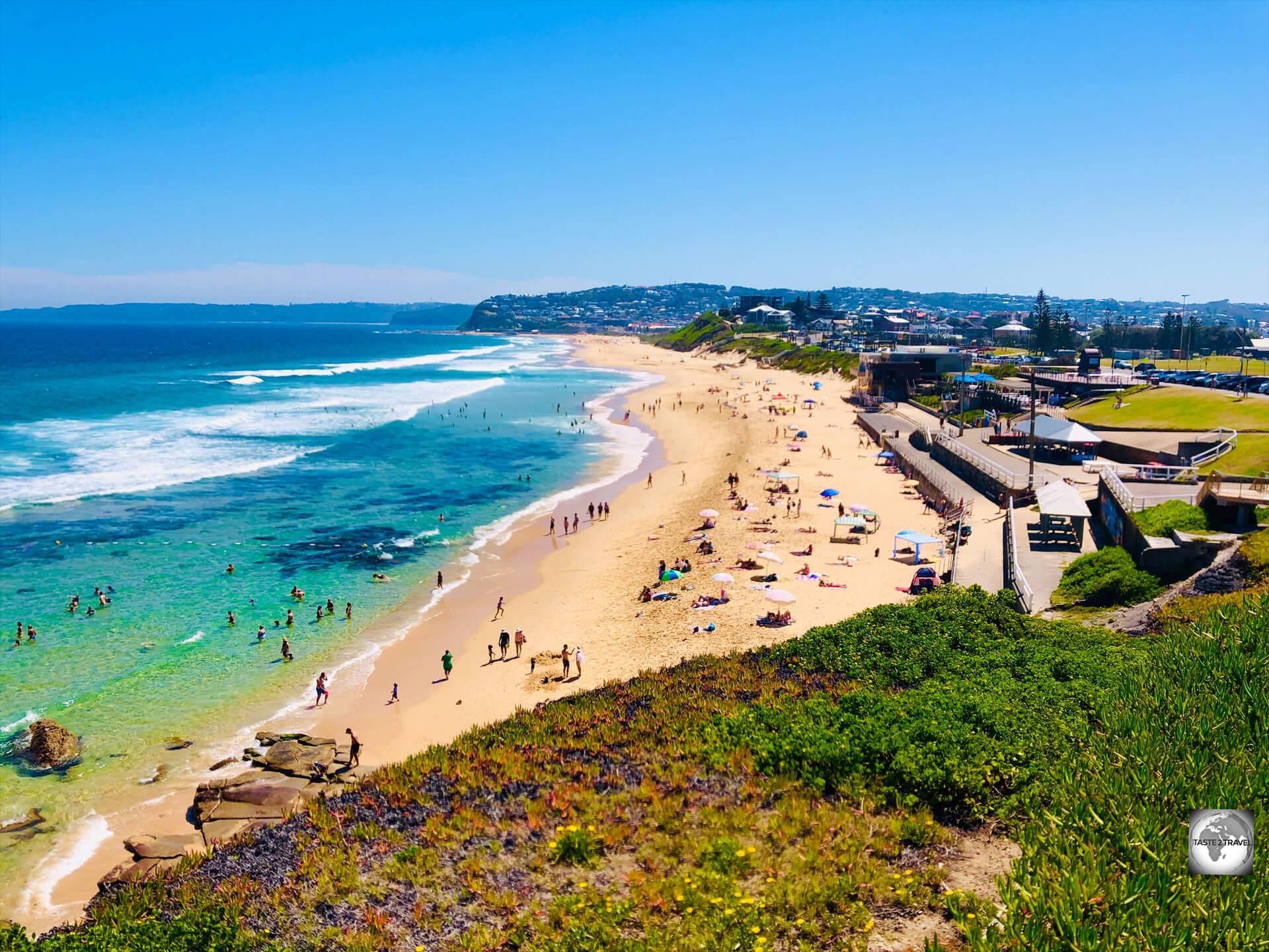 Australia Travel Quiz: A view of Bar Beach, Newcastle, Australia