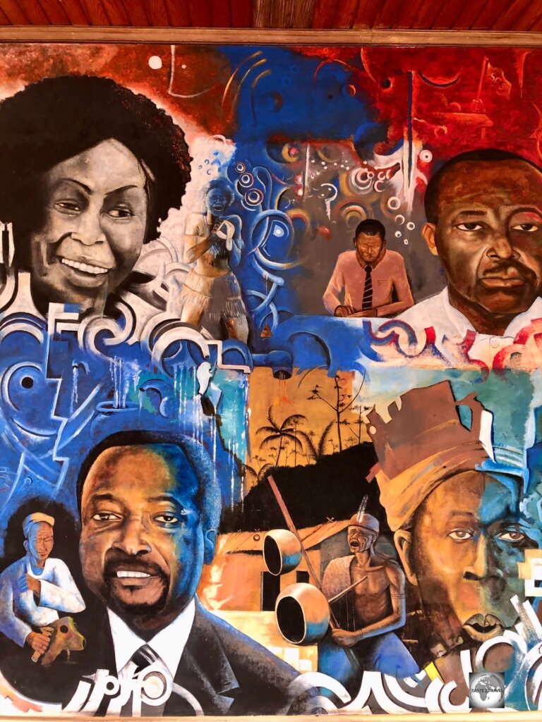 Artwork at the Equatorial Guinea Cultural Centre in Malabo.