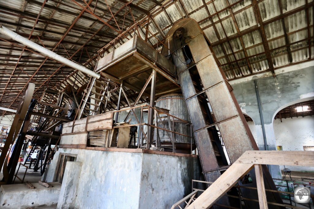 A view of the main production facility, which still houses the old steam-driven equipment.