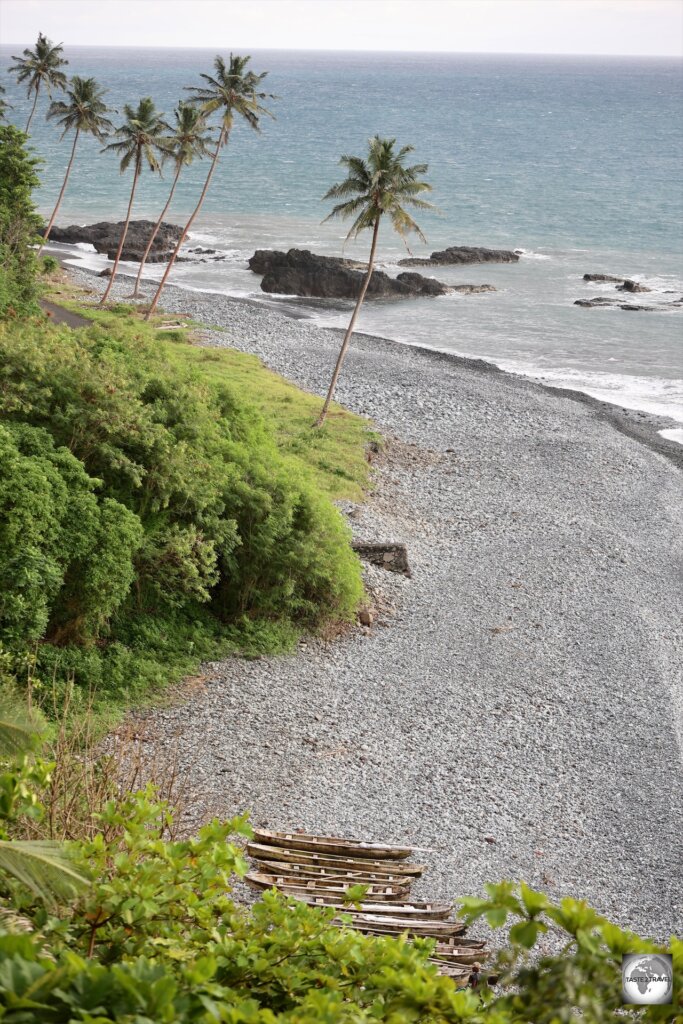 A view of the west coast of São Tomé, near to the Santa Catarina tunnel.