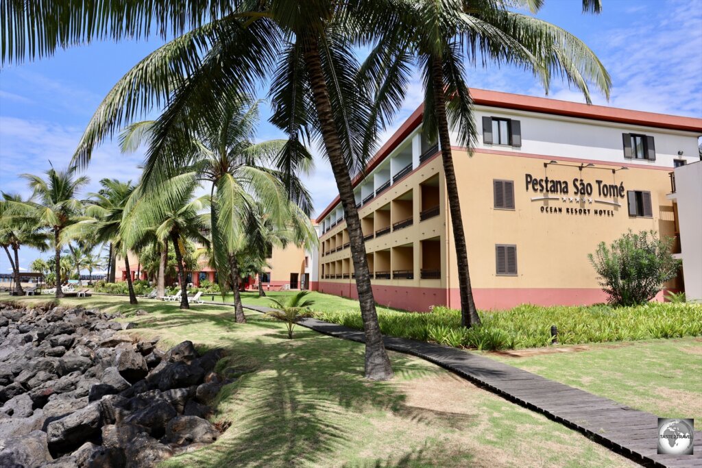 The best hotel in the capital, the Pestana São Tomé Hotel.