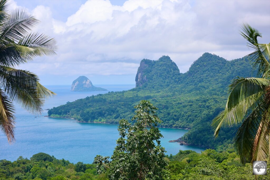 A view of the lush, green Principe island.