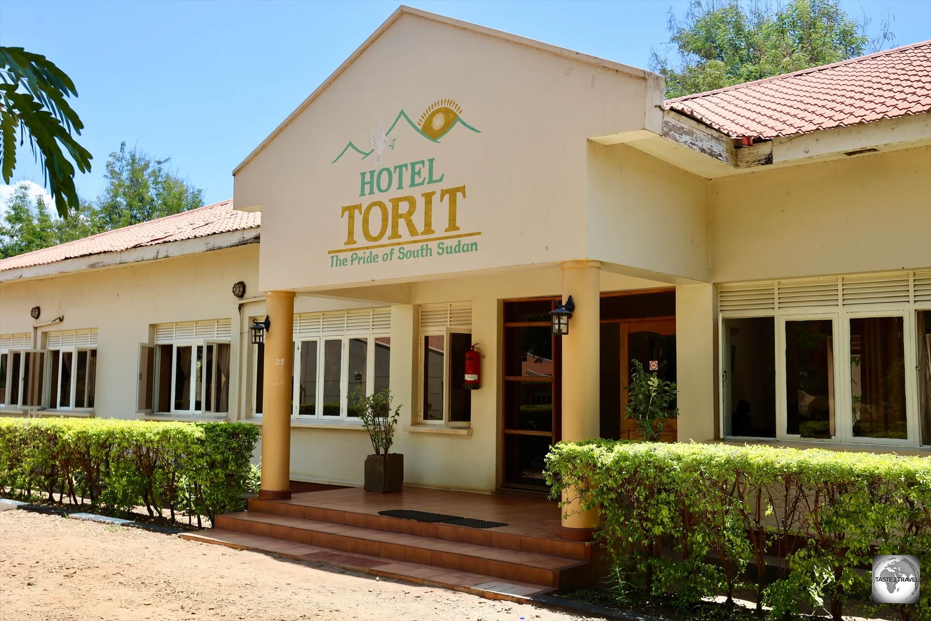 My lunch stop at the Hotel Torit, which is the main hotel in Torit, the capital of Eastern Equatoria.