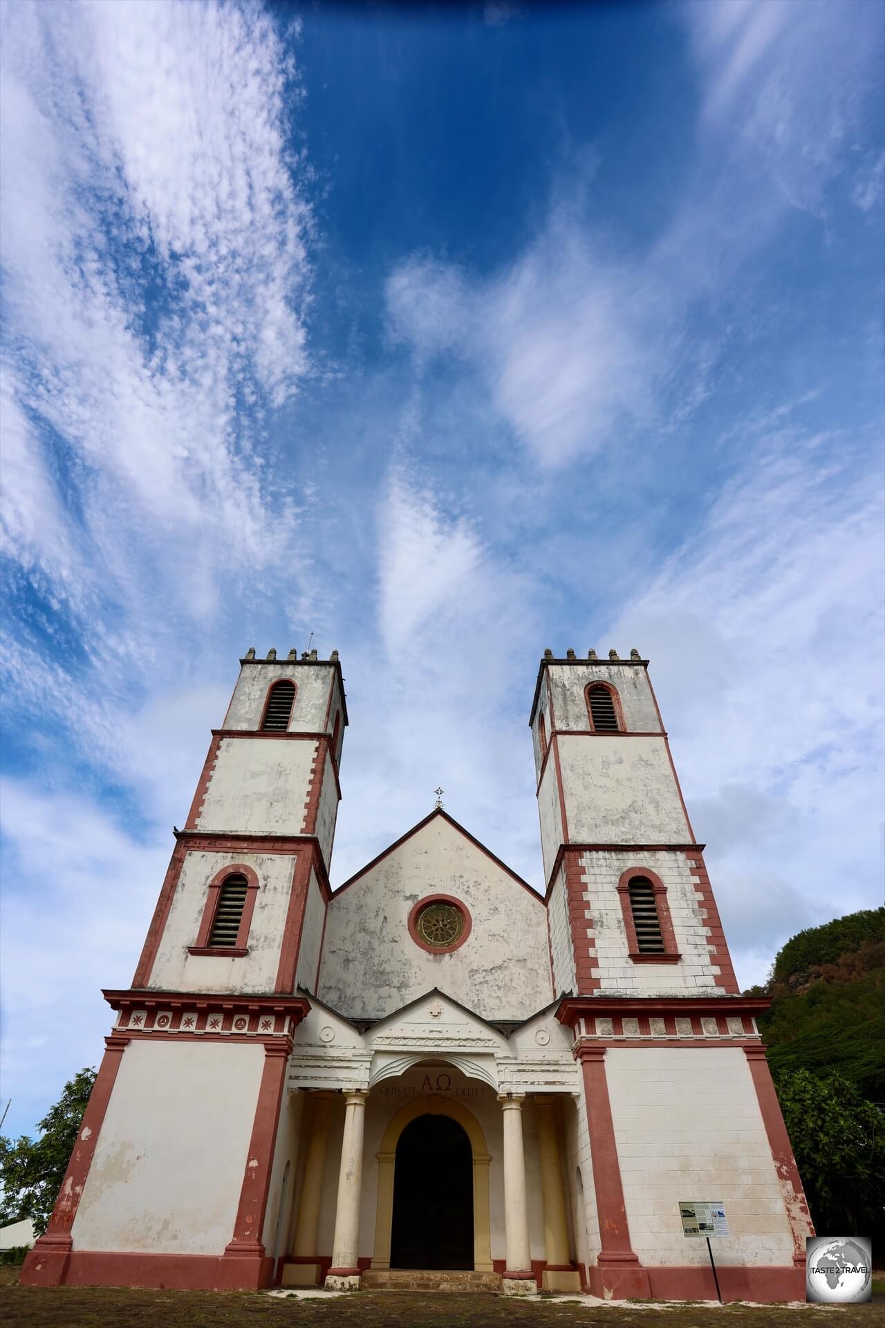 St. Michael's Cathedral, the largest church in the South Pacific is a highlight of Mangareva.